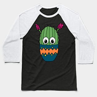 Cute Cactus Design #274: Cactus With Pretty Blooms Baseball T-Shirt